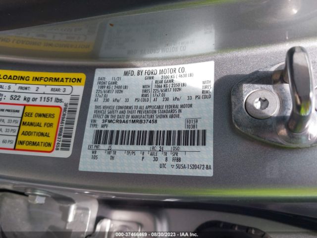 3FMCR9A61MRB37458 Ford Bronco Sport Base