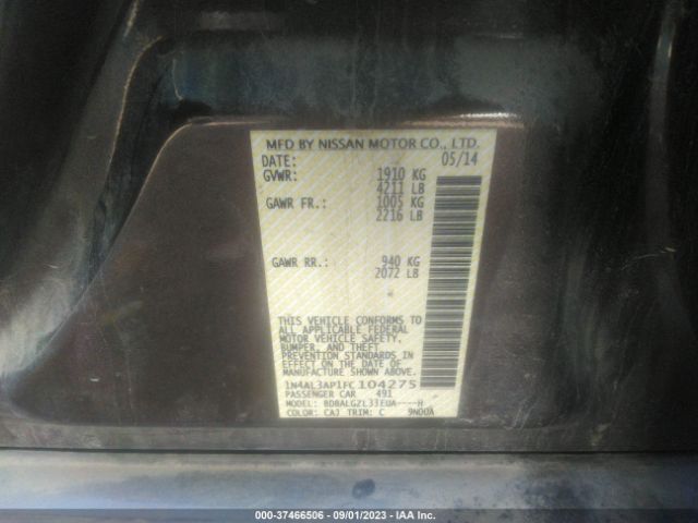 1N4AL3AP1FC104275 Nissan Altima 2.5 S