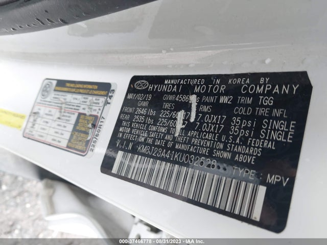 Hyundai TUCSON SE 2019 KM8J23A41KU032528 Image 16