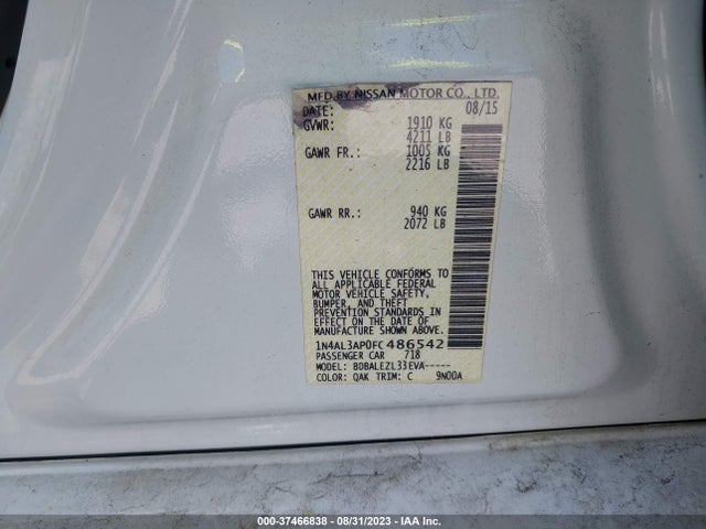 2015 NISSAN ALTIMA 1N4AL3AP0FC486542 Photo 8