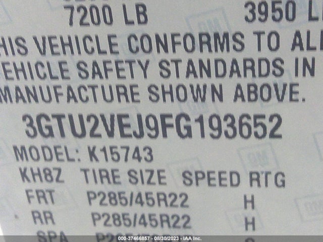 GMC Sierra 1500 Slt 2015 3GTU2VEJ9FG193652 Image 9