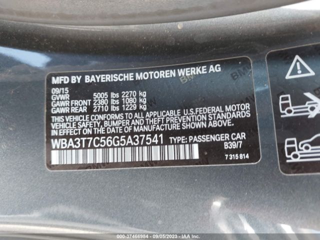 WBA3T7C56G5A37541 BMW 4 Series 435i Xdrive