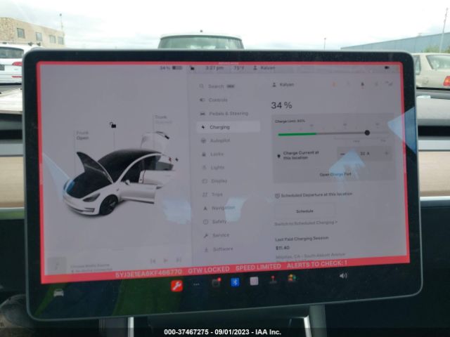 5YJ3E1EA6KF466770 Tesla Model 3 Range