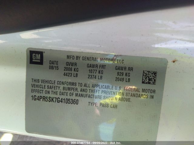 1G4PR5SK7G4105360 Buick Verano Convenience Group