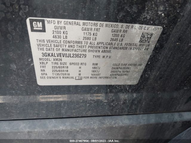 3GKALVEV0JL236279 GMC Terrain Slt