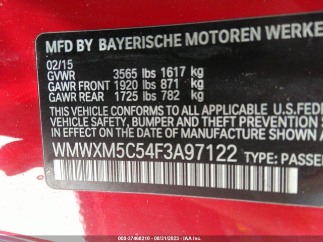 2015 MINI COOPER HARDTOP WMWXM5C54F3A97122 Photo 8