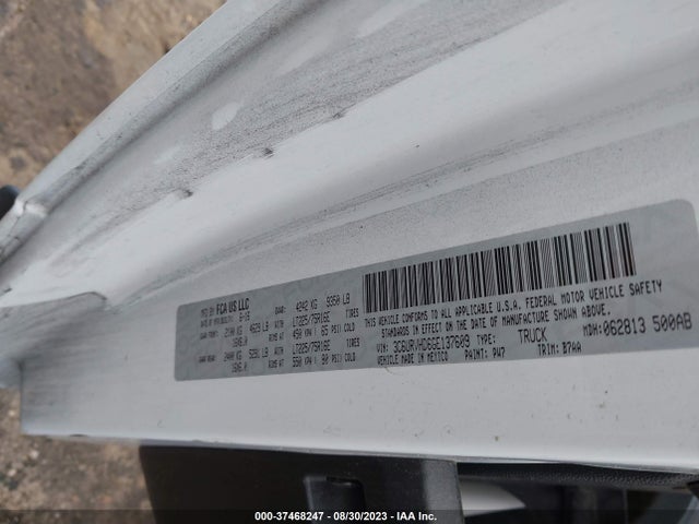 2016 RAM PROMASTER CARGO VAN VIN: 3C6URVHD6GE137609