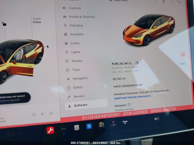 5YJ3E1EB1NF131767 Tesla Model 3 Long Range