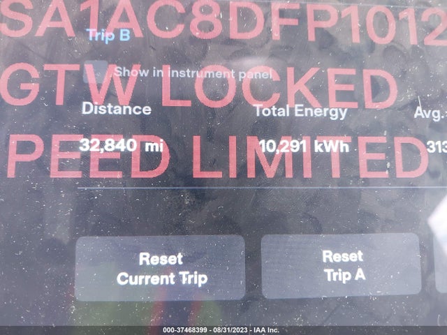 2013 TESLA MODEL S VIN: 5YJSA1AC8DFP10128