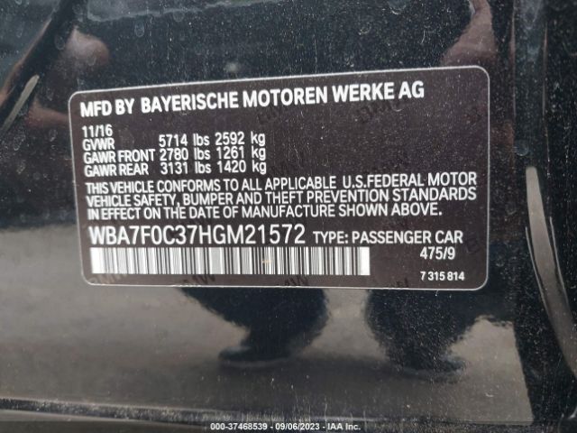 WBA7F0C37HGM21572 BMW 7 Series 750i