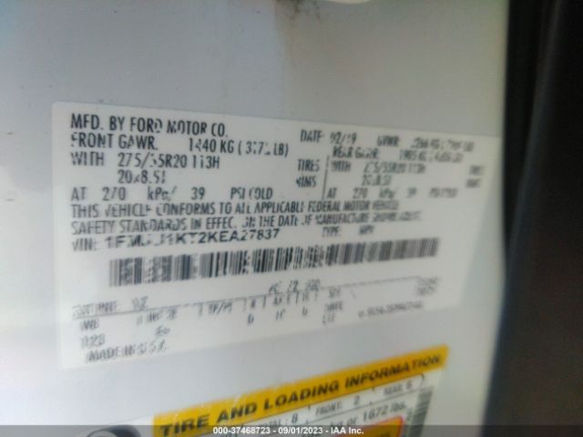 1FMJU1KT2KEA27837 Ford Expedition Limited