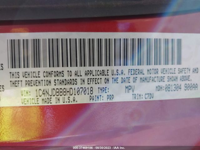 1C4NJDBB8HD107018 Jeep Compass Sport
