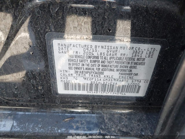 Nissan SENTRA SV 2015 3N1AB7AP4FY340966 Image 9