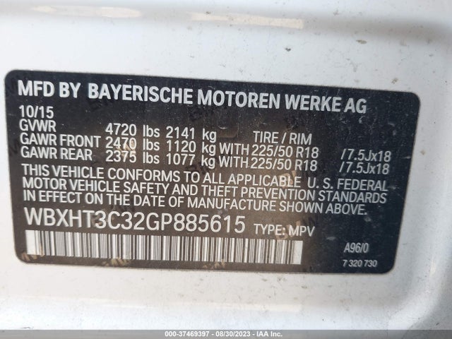BMW X1 Xdrive28i 2016 WBXHT3C32GP885615 Image 9
