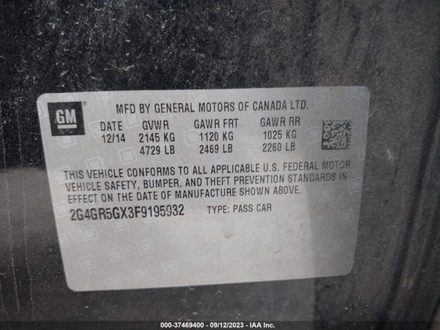 2G4GR5GX3F9195932 Buick Regal Premium Ii