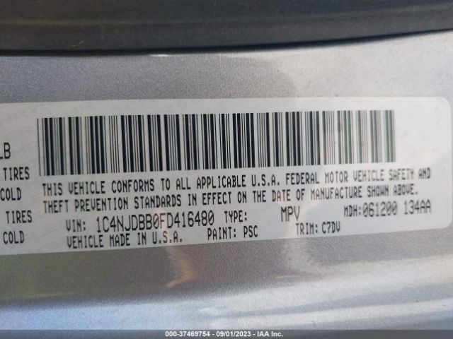 1C4NJDBB0FD416480 Jeep Compass Sport