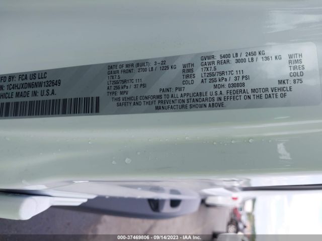 2022 JEEP WRANGLER UNLIMITED 1C4HJXDN6NW132649 Photo 8