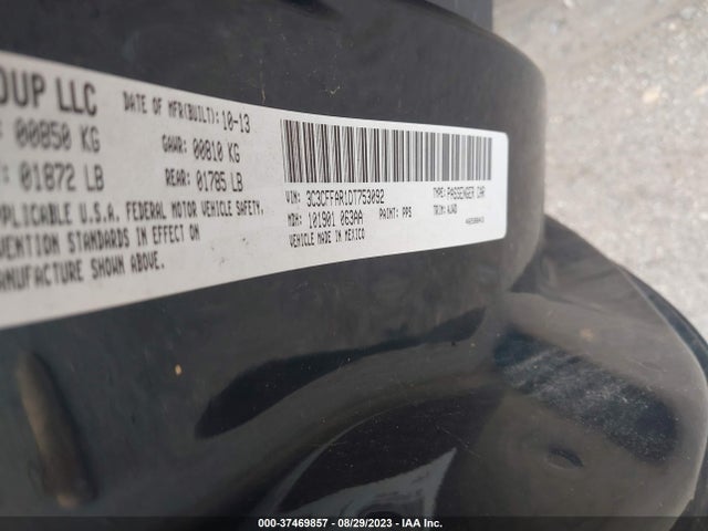 2013 FIAT 500 POP VIN: 3C3CFFAR1DT753092