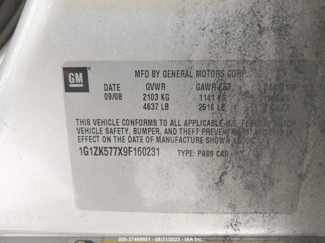 2009 CHEVROLET MALIBU LTZ VIN: 1G1ZK577X9F160231