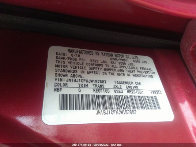 JN1BJ1CPXJW187687 Nissan Rogue Sport Sv