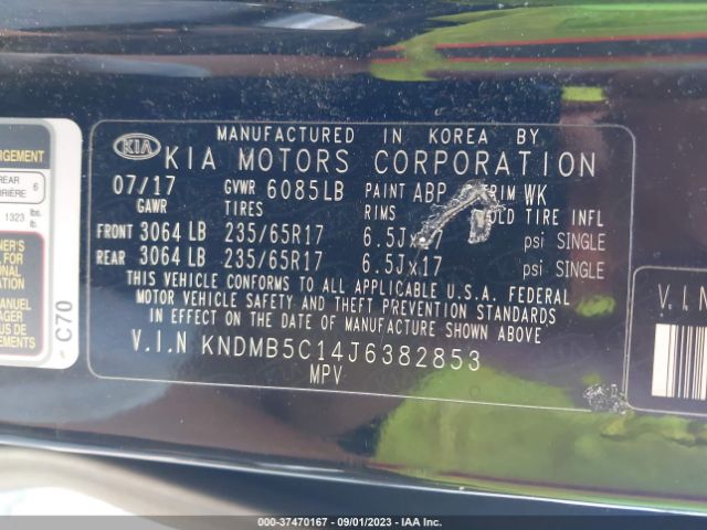 KNDMB5C14J6382853 KIA SEDONA LX