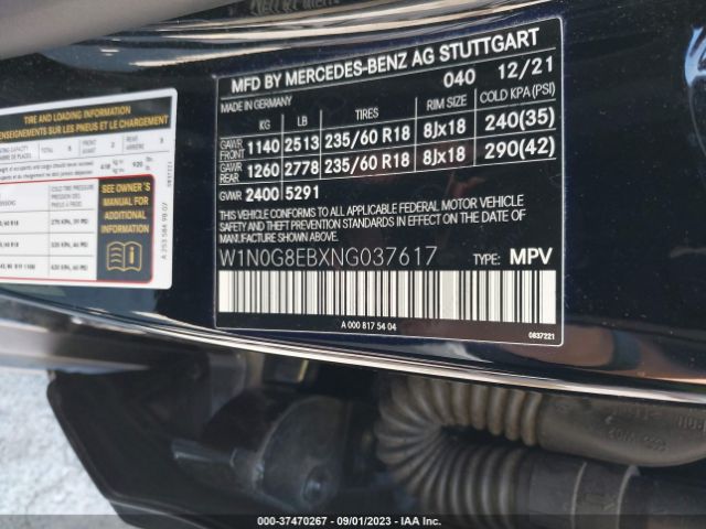 W1N0G8EBXNG037617 Mercedes-Benz GLC