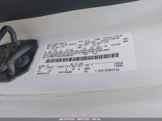 1FTMF1CB3JKD08157 Ford F-150 Xl/xlt