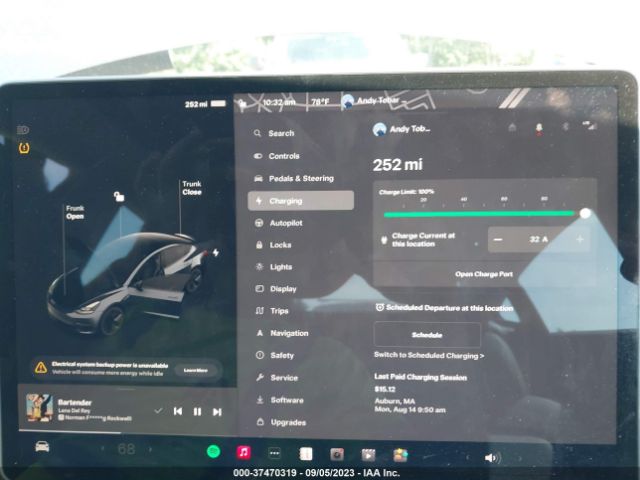 5YJ3E1EAXPF503021 Tesla MODEL 3