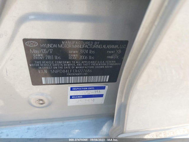 Hyundai ELANTRA SEL 2018 5NPD84LF1JH227686 Image 16