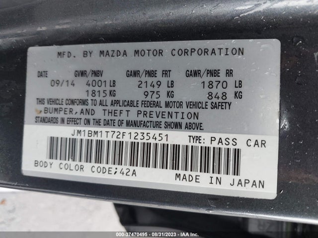 Mazda Mazda3 I Sv 2015 JM1BM1T72F1235451 Image 9