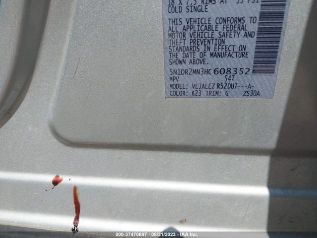 5N1DR2MN3HC608352 Nissan Pathfinder Sv