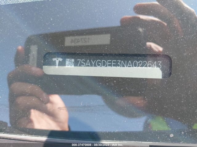 7SAYGDEE3NA022643 Tesla Model Y Long Range