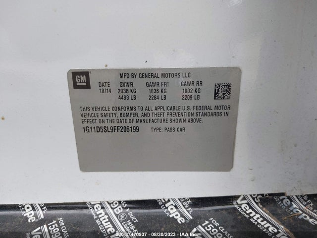 Chevrolet MALIBU LT 2015 1G11D5SL9FF206199 Image 9