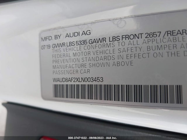 WAUD8AF2XLN003453 Audi A6 PREMIUM