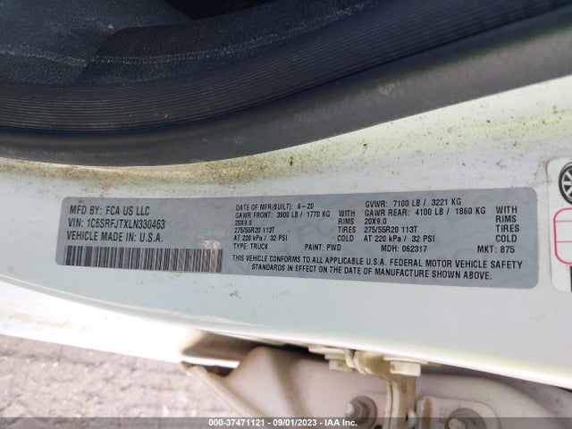 1C6SRFJTXLN330463 RAM 1500 Laramie
