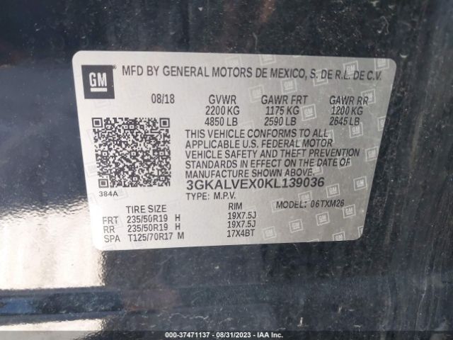 3GKALVEX0KL139036 GMC Terrain Slt