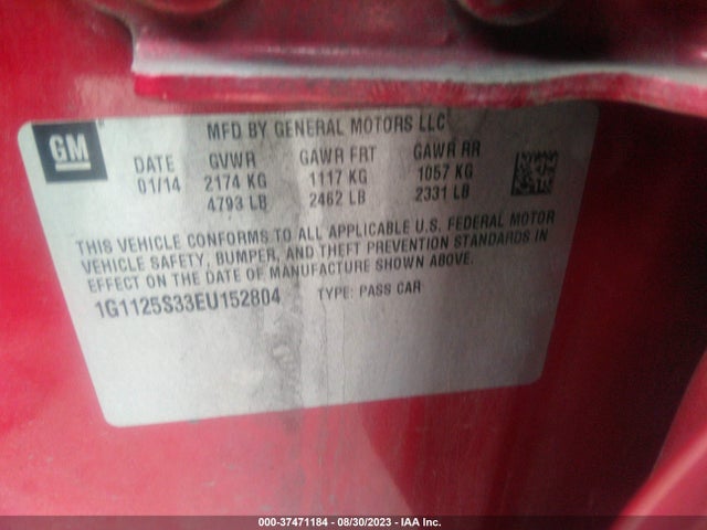 Chevrolet IMPALA LT 2014 1G1125S33EU152804 Image 9