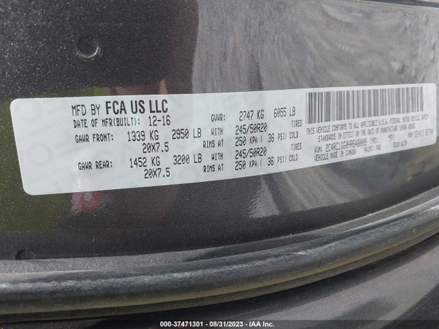 2C4RC1GG0HR648009 Chrysler Pacifica Limited