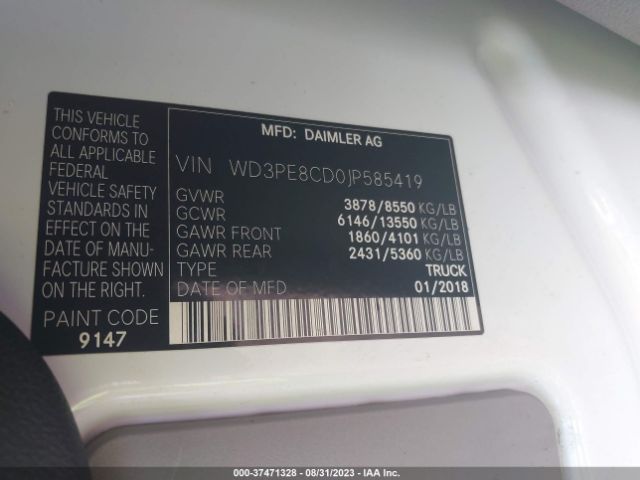 WD3PE8CD0JP585419 Mercedes-Benz SPRINTER CARGO VAN
