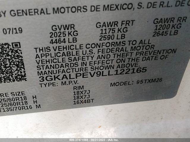 GMC Terrain Slt 2020 3GKALPEV9LL122165 Image 9