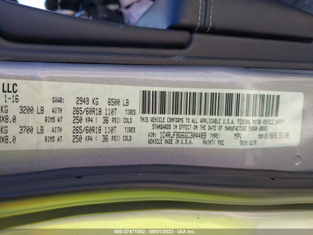 1C4RJFBG6GC304489 Jeep Grand Cherokee Limited