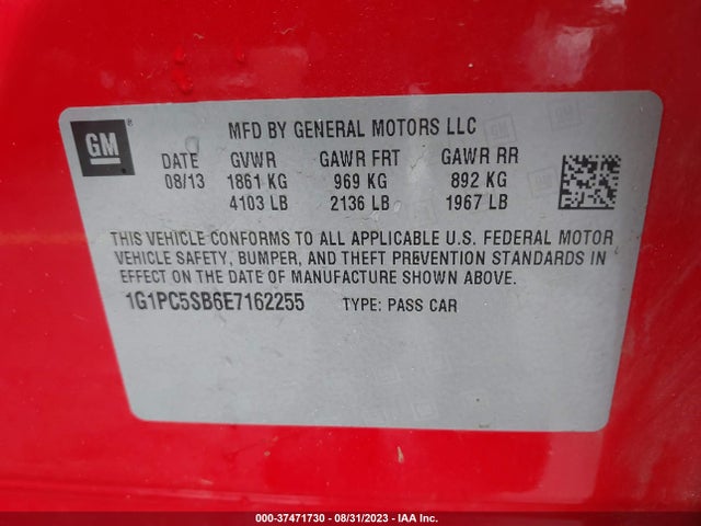 Chevrolet Cruze 1lt 2014 1G1PC5SB6E7162255 Image 10