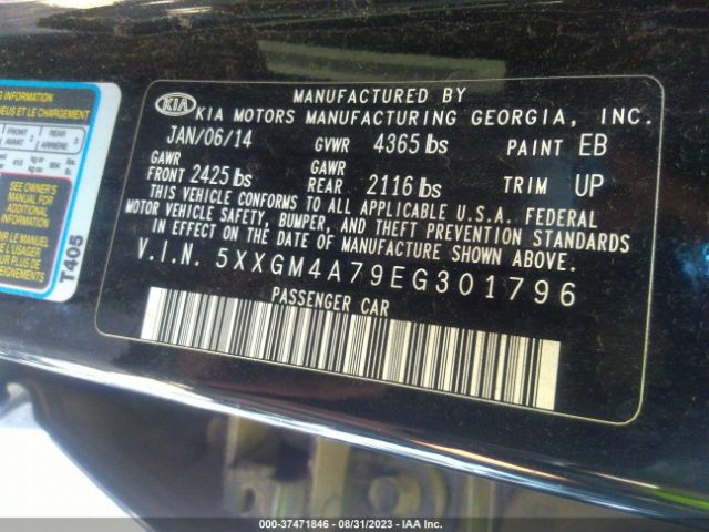 5XXGM4A79EG301796 KIA Optima Lx