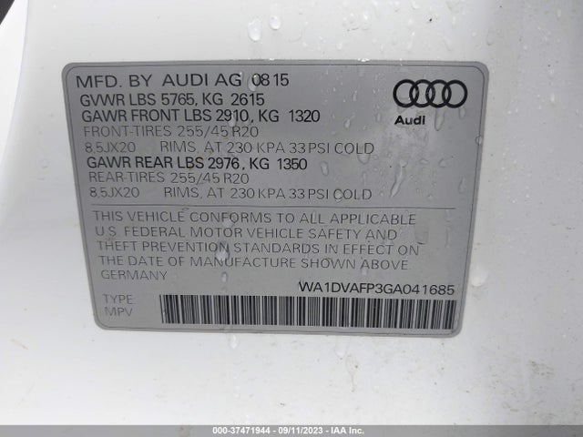 WA1DVAFP3GA041685 Audi Q5 Premium Plus