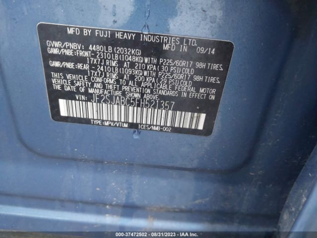 JF2SJABC5FH521357 Subaru Forester 2.5i
