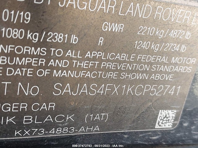 2019 JAGUAR XE SAJAS4FX1KCP52741 Photo 8