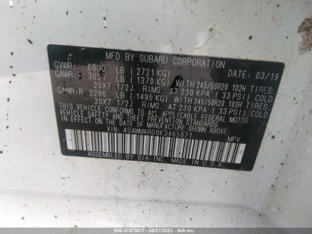 4S4WMARD0K3465871 Subaru Ascent Touring