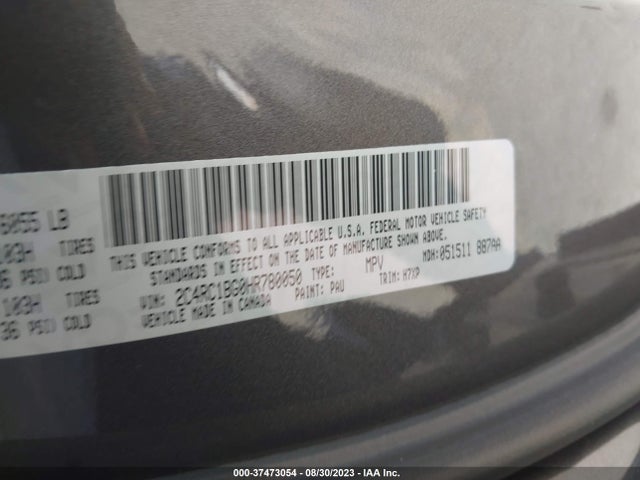 2C4RC1BG0HR780050 Chrysler Pacifica Touring Plus