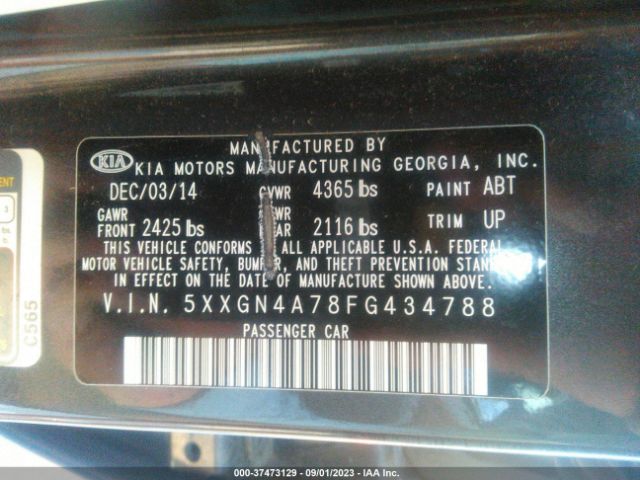 5XXGN4A78FG434788 KIA OPTIMA EX