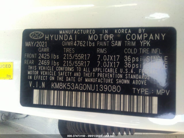 2022 Hyundai Kona, VIN: KM8K53AG0NU139080